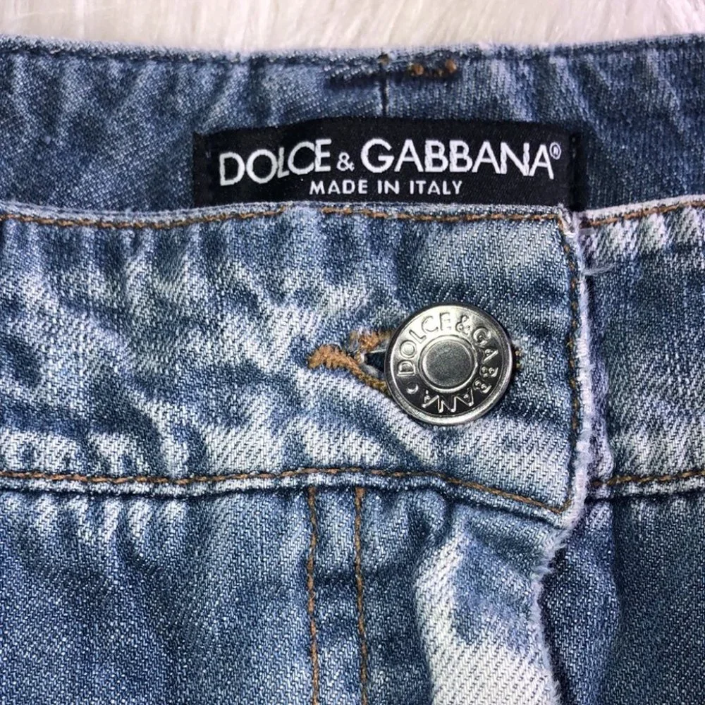 Dolce and gabbana skirt jean denim silver accent - Picture 4 of 16